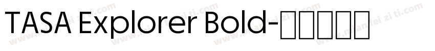 TASA Explorer Bold字体转换